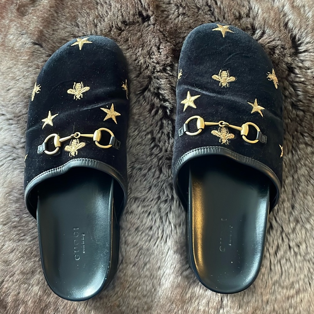Gucci Velvet Slippers